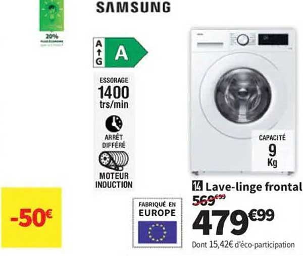 Lave-linge frontal Samsung 9 Kg