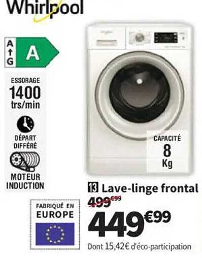 Lave-linge frontal Whirlpool