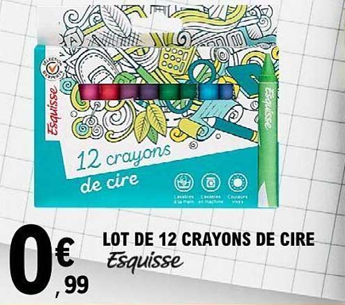 LOT DE 12 CRAYONS DE CIRE Esquisse