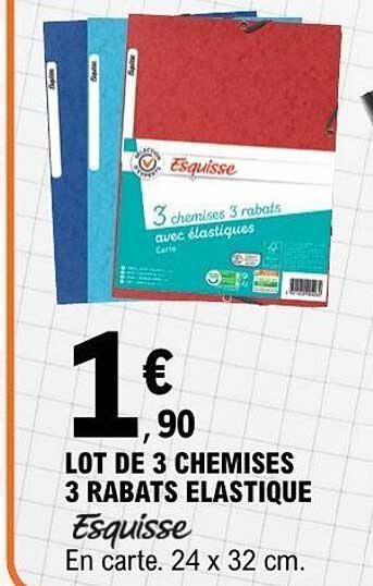 LOT DE 3 CHEMISES 3 RABATS ELASTIQUE
