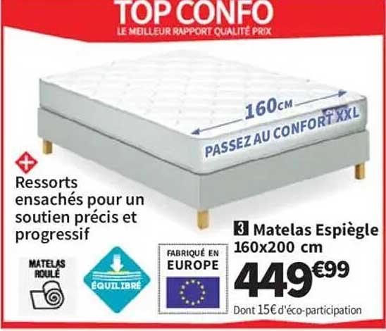 Matelas Espiègle 160x200 cm