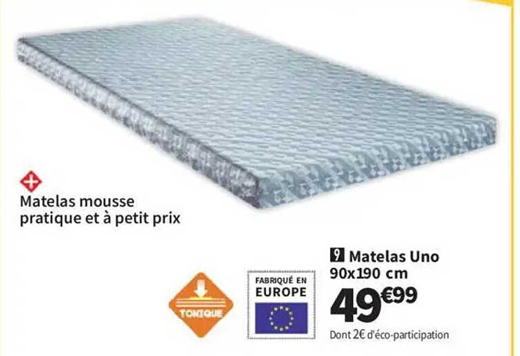 Matelas mousse pratique et à petit prix