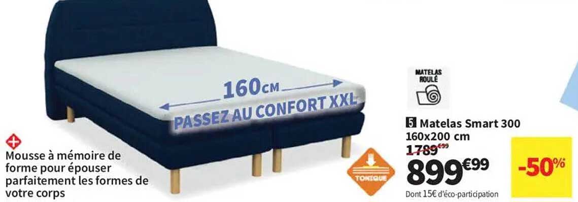 Matelas Smart 300 160x200 cm