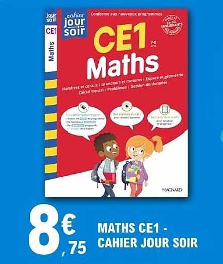 MATHS CE1 - CAHIER JOUR SOIR