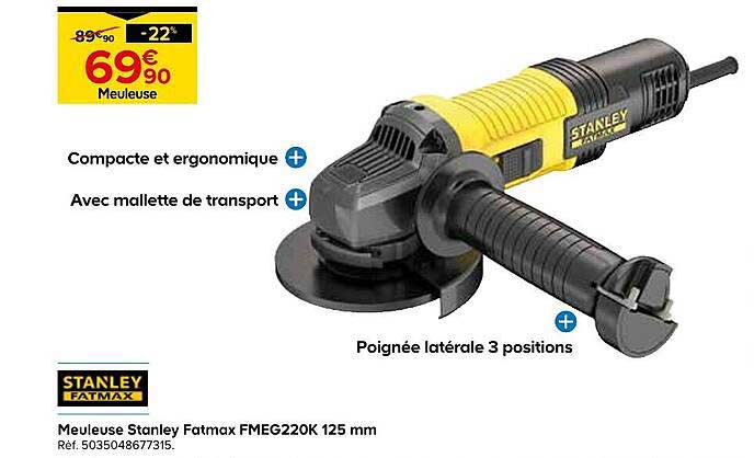 Meuleuse Stanley Fatmax FMEG220K 125 mm