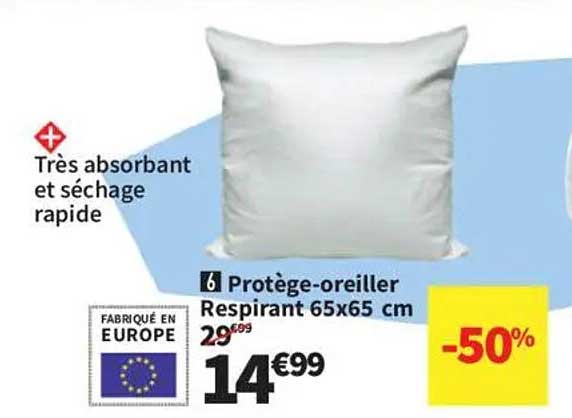 Protège-oreiller Respirant 65x65 cm