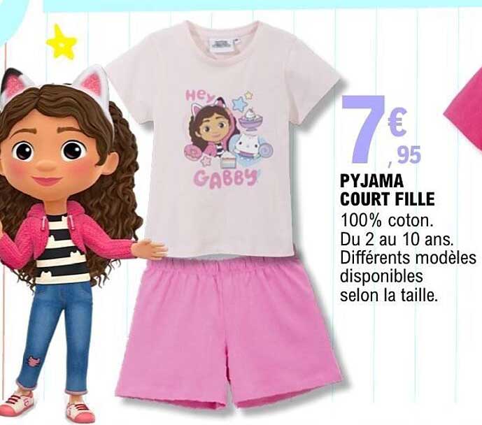 PYJAMA COURT FILLE