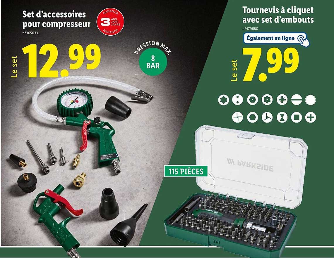 Set d’accessoires pour compresseur