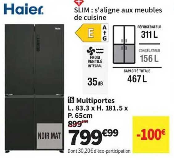 SLIM : s'aligne aux meubles de cuisine