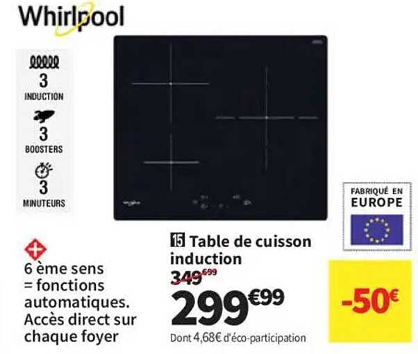 Table de cuisson induction