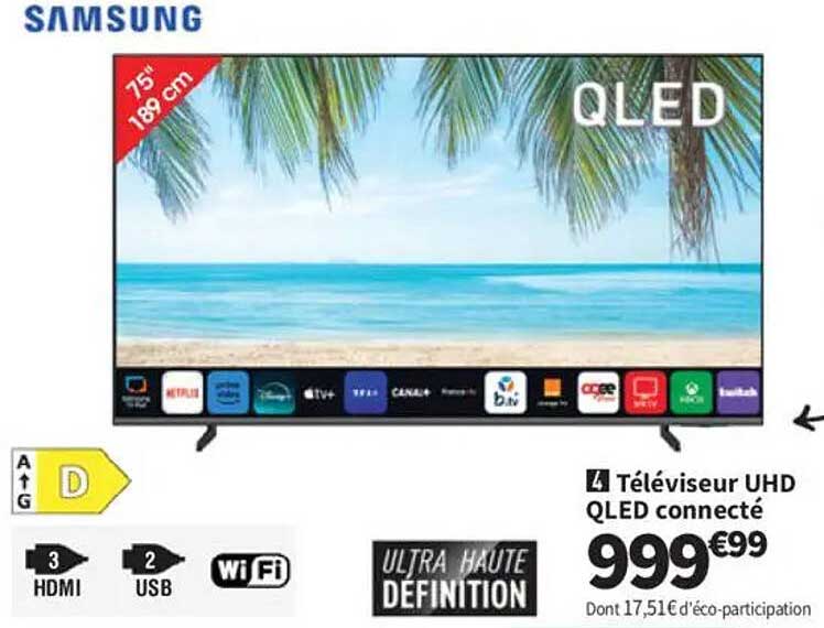Téléviseur UHD QLED connecté