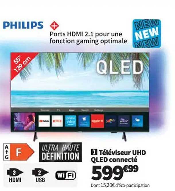 Téléviseur UHD QLED connecté