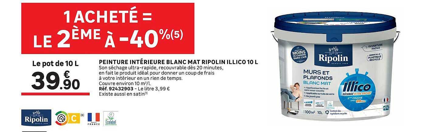 1 ACHETÉ = LE 2ÈME À -40%(5)