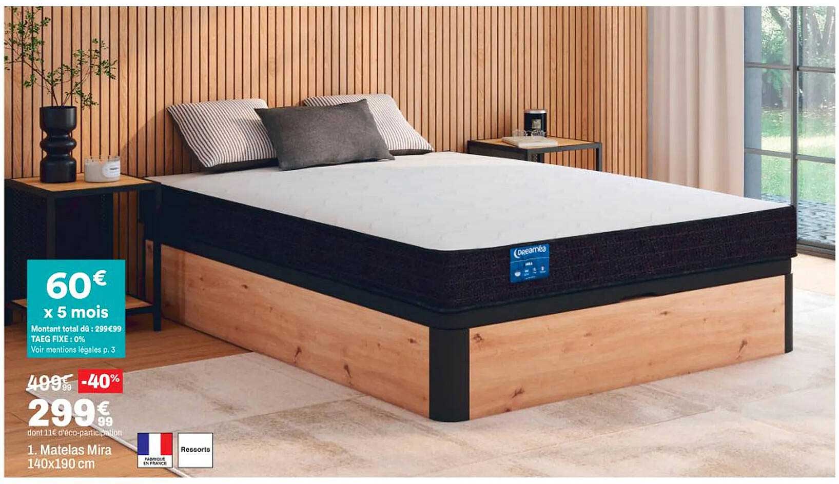 1. Matelas Mira 140x190 cm