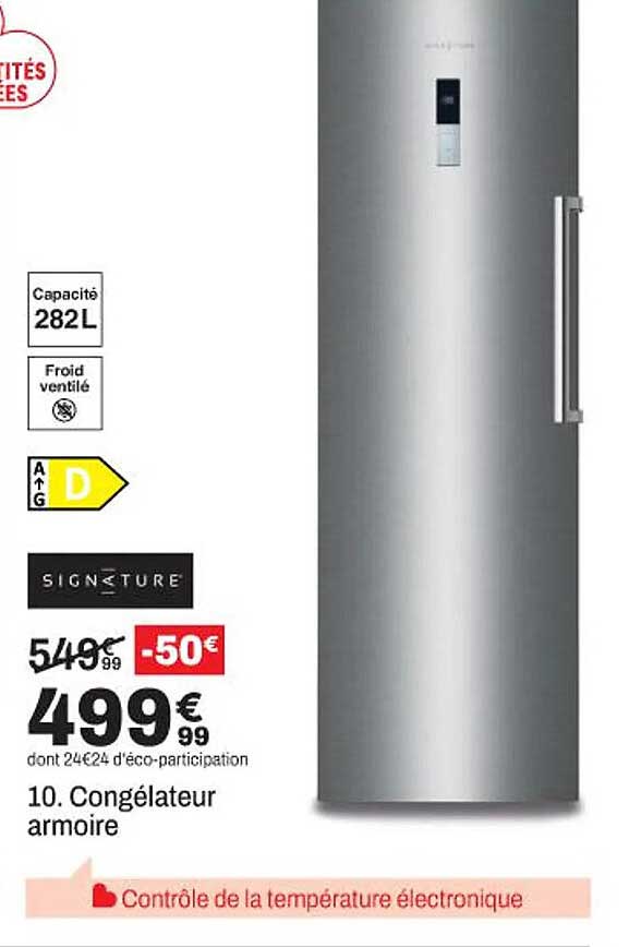 10. Congélateur armoire