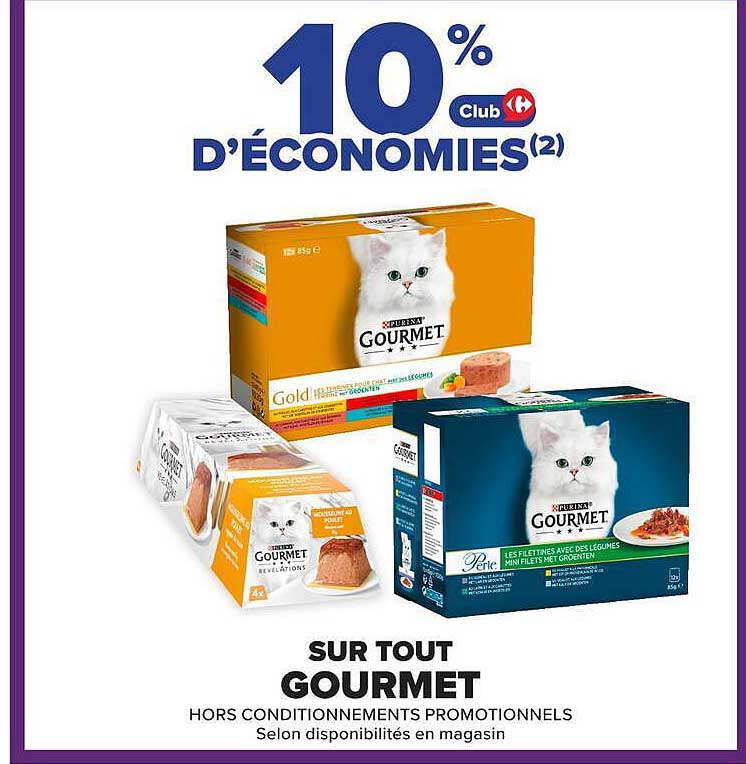 10% D’ÉCONOMIES(2) Club Carrefour SUR TOUT GOURMET