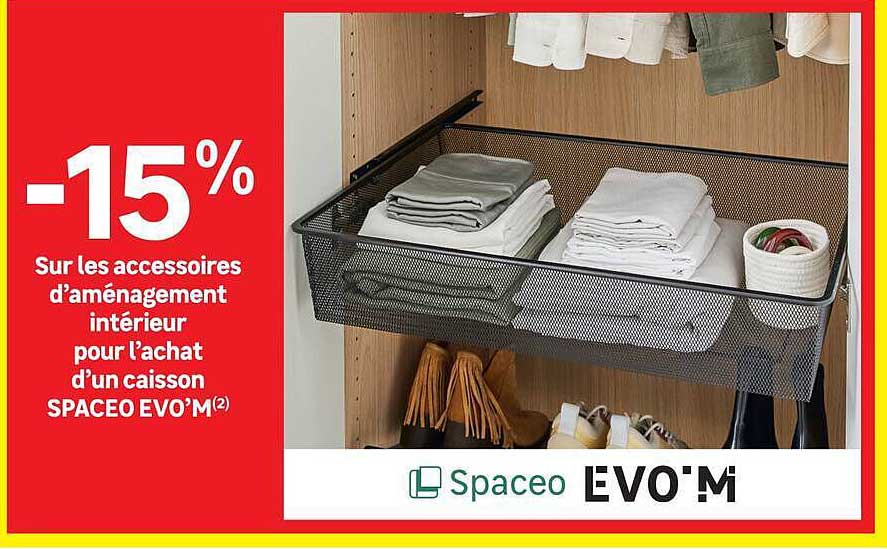 -15% Sur les accessoires d’aménagement intérieur pour l’achat d’un caisson SPACEO EVO’M(2)