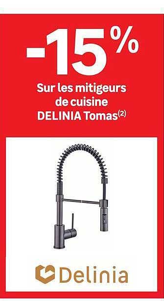-15% Sur les mitigeurs de cuisine DELINIA Tomas(2)