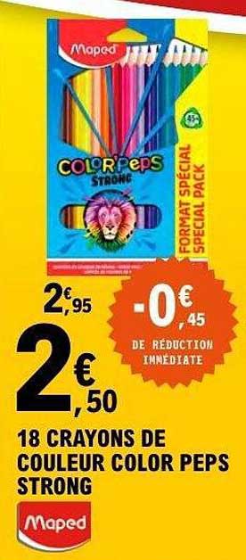 18 CRAYONS DE COULEUR COLOR PEPS STRONG