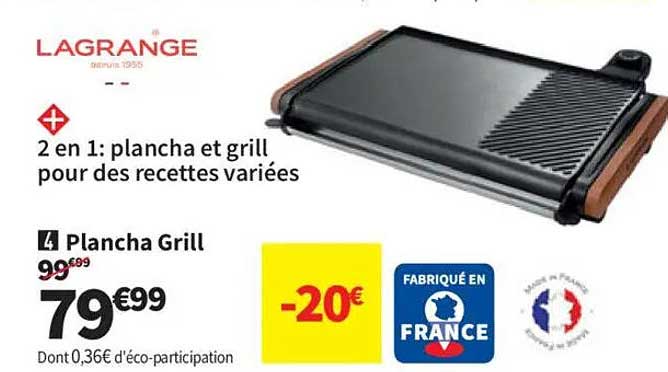 2 en 1: plancha et grill pour des recettes variées