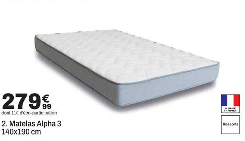 2. Matelas Alpha 3 140x190 cm