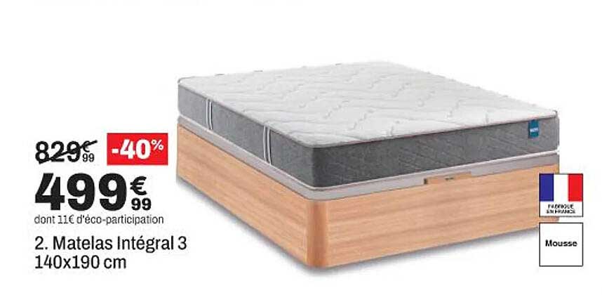 2. Matelas Intégral 3 140x190 cm