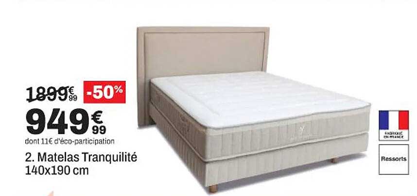 2. Matelas Tranquilité 140x190 cm
