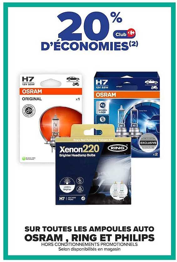20% D’ÉCONOMIES(2)