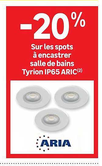 -20% Sur les spots à encastrer salle de bains Tyrion IP65 ARIC(2)