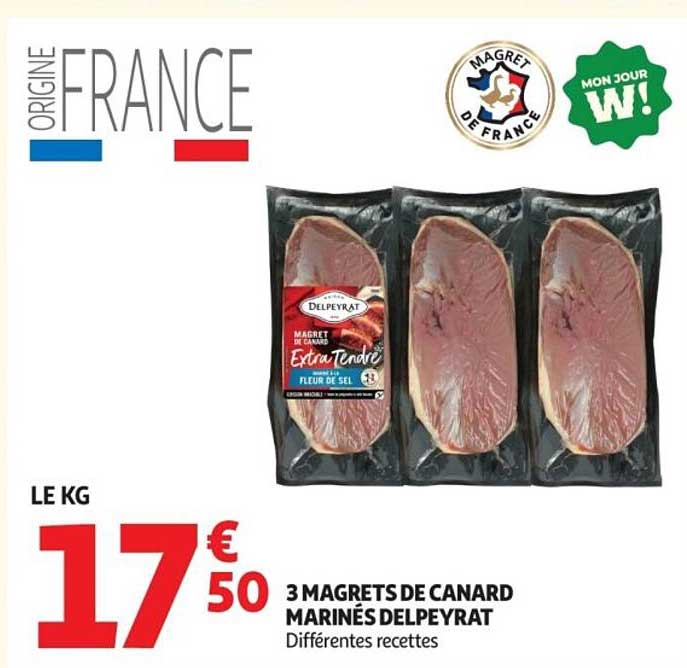 3 MAGRETS DE CANARD MARINÉS DELPEYRAT