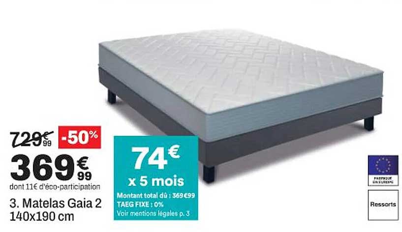 3. Matelas Gaia 2 140x190 cm