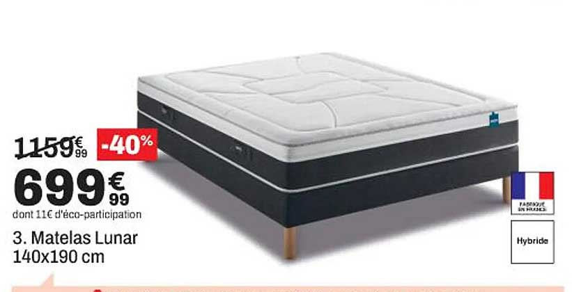 3. Matelas Lunar 140x190 cm