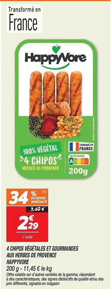 4 CHIPOS VÉGÉTALES ET GOURMANDES AUX HERBES DE PROVENCE HAPPYVORE