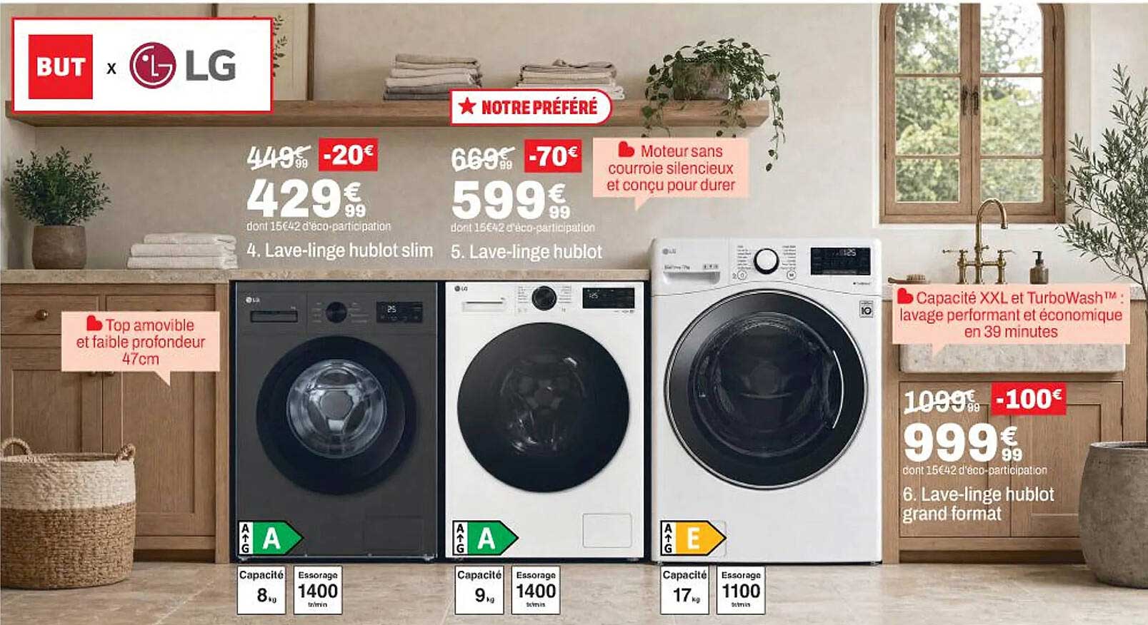 4. Lave-linge hublot slim