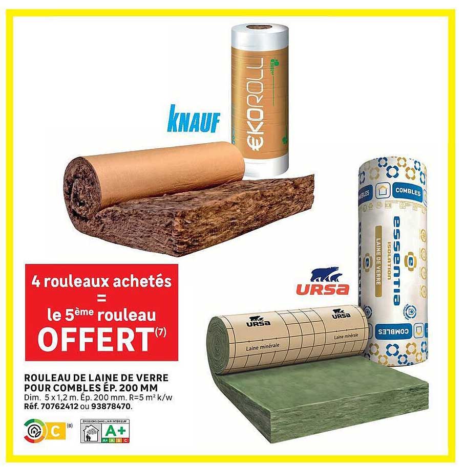 4 rouleaux achetés = le 5ème rouleau OFFERT