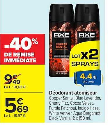 -40% DE REMISE IMMÉDIATE