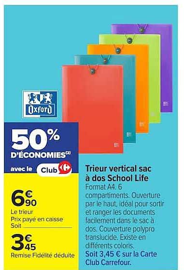 50% D'ECONOMIES avec le Club Carrefour