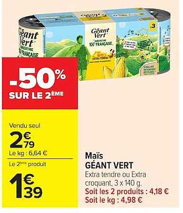 -50% SUR LE 2ÈME