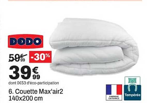 6. Couette Max'air2 140x200 cm