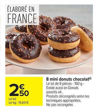 8 mini donuts chocolat