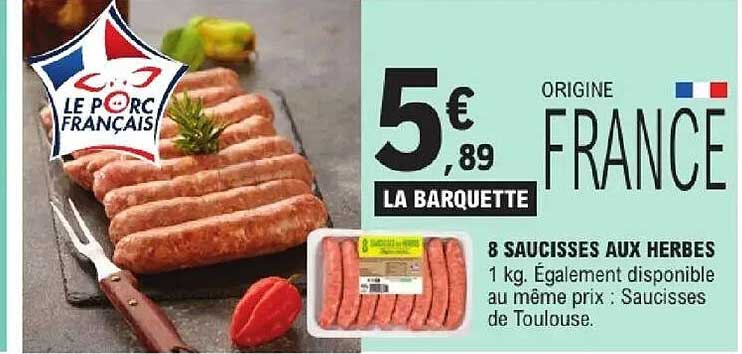 8 SAUCISSES AUX HERBES