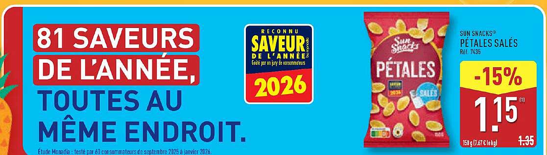81 SAVEURS DE L'ANNÉE, TOUTES AU MÊME ENDROIT.