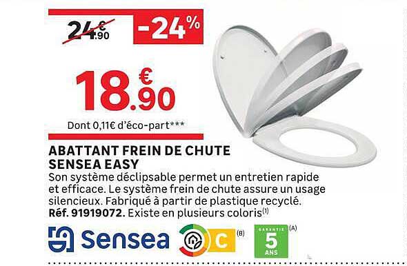 ABATTANT FREIN DE CHUTE SENSEA EASY