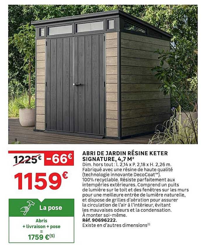 ABRI DE JARDIN RÉSINE KETER SIGNATURE, 4,7 M²
