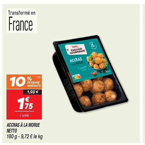 ACCRAS À LA MORUE NETTO