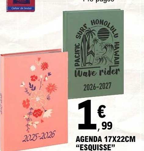 AGENDA 17X22CM “ESQUISSE”