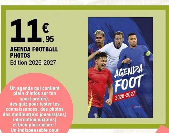 AGENDA FOOTBALL PHOTOS Edition 2026-2027