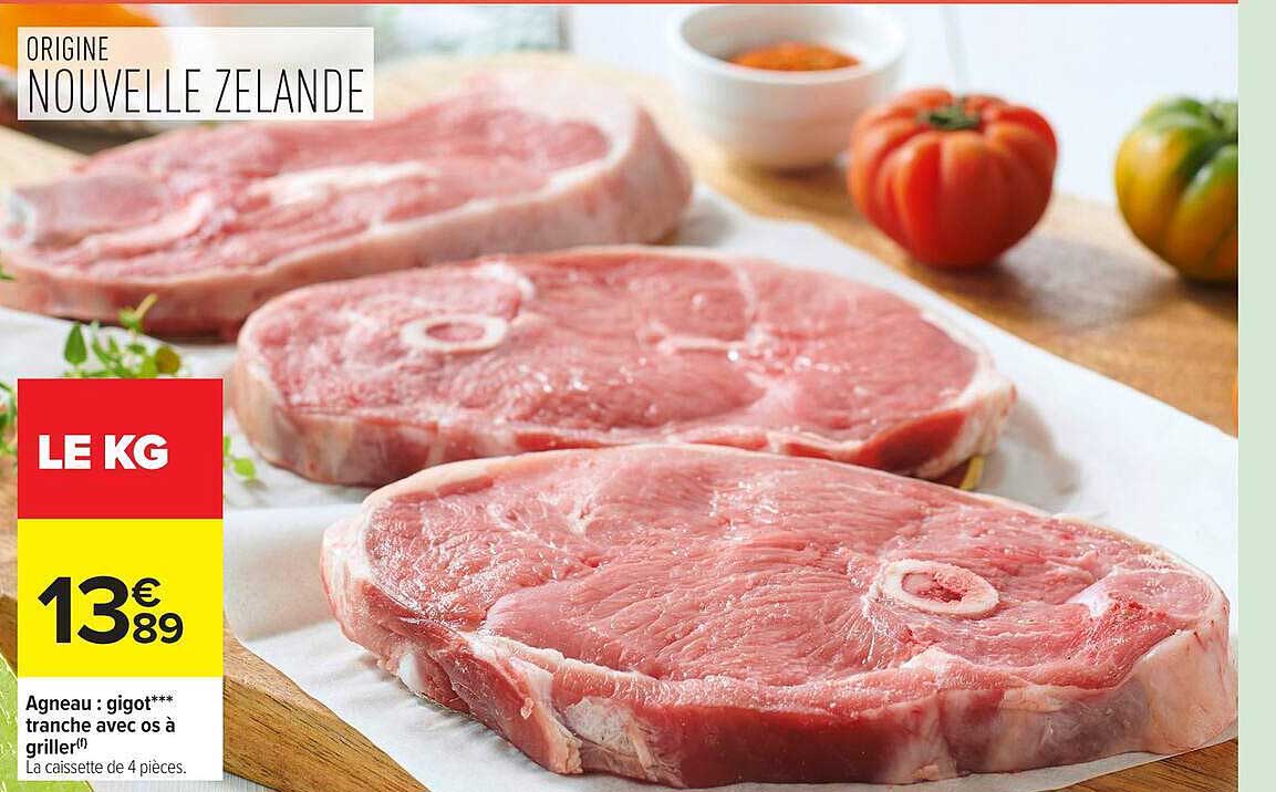 Agneau : gigot*** tranche avec os à griller (1)