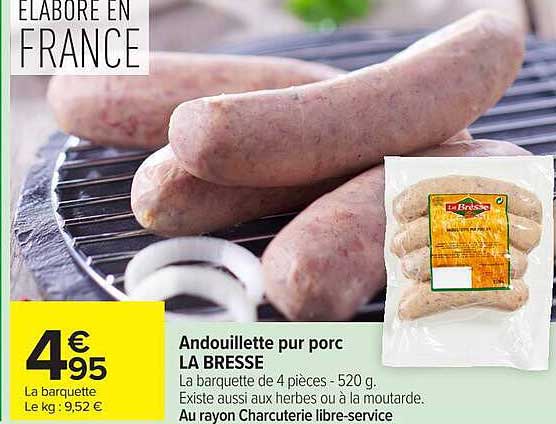 Andouillette pur porc LA BRESSE