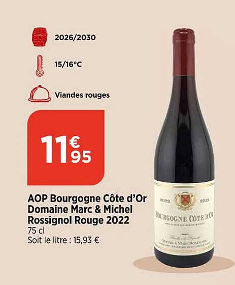 AOP Bourgogne Côte d’Or Domaine Marc & Michel Rossignol Rouge 2022